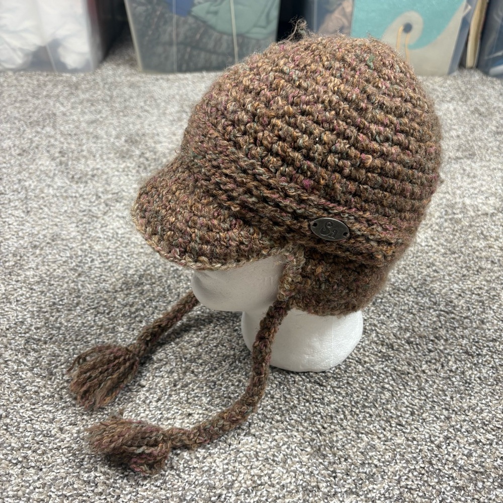 ShredAlert Women’s Knit Beanie Brown Thick Cozy Lined